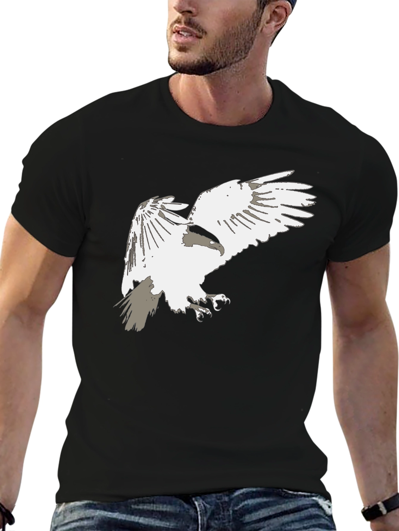 Black Eagle Graphic Print T-Shirt view 6