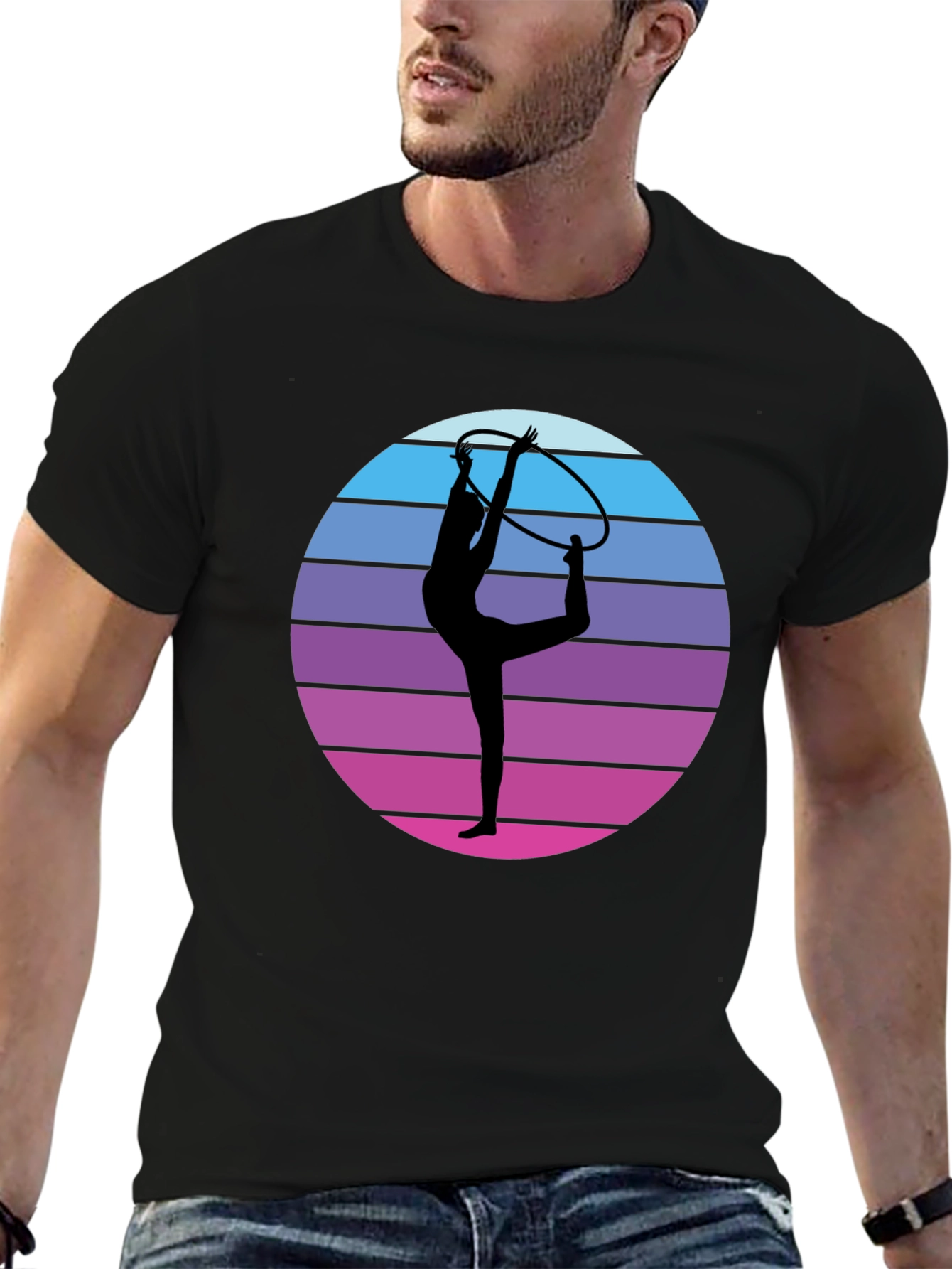 Black Rhythmic Gymnast Graphic Tee view 6