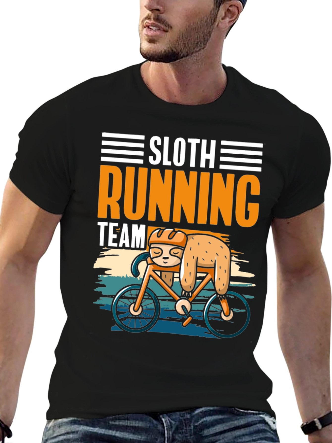 Black Sloth Running Team T-Shirt view 6