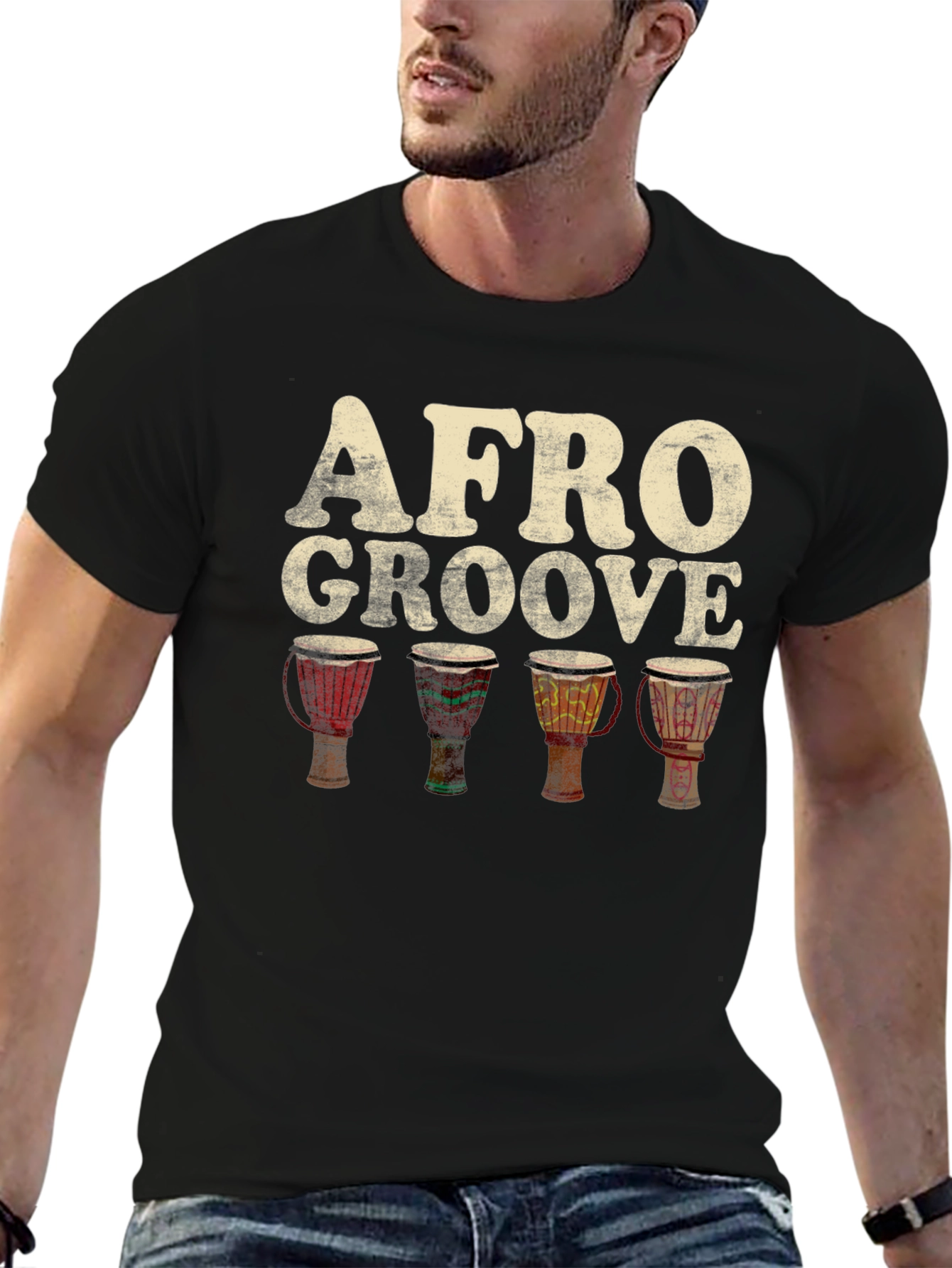 Afro Groove Djembe Drum T-Shirt - 6