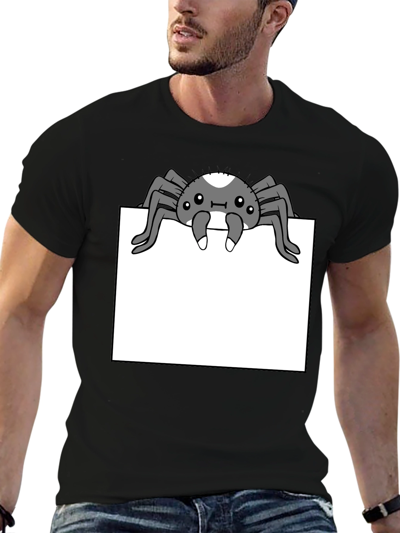 Black Spider Graphic Tee - Cute & Creepy Style view 6