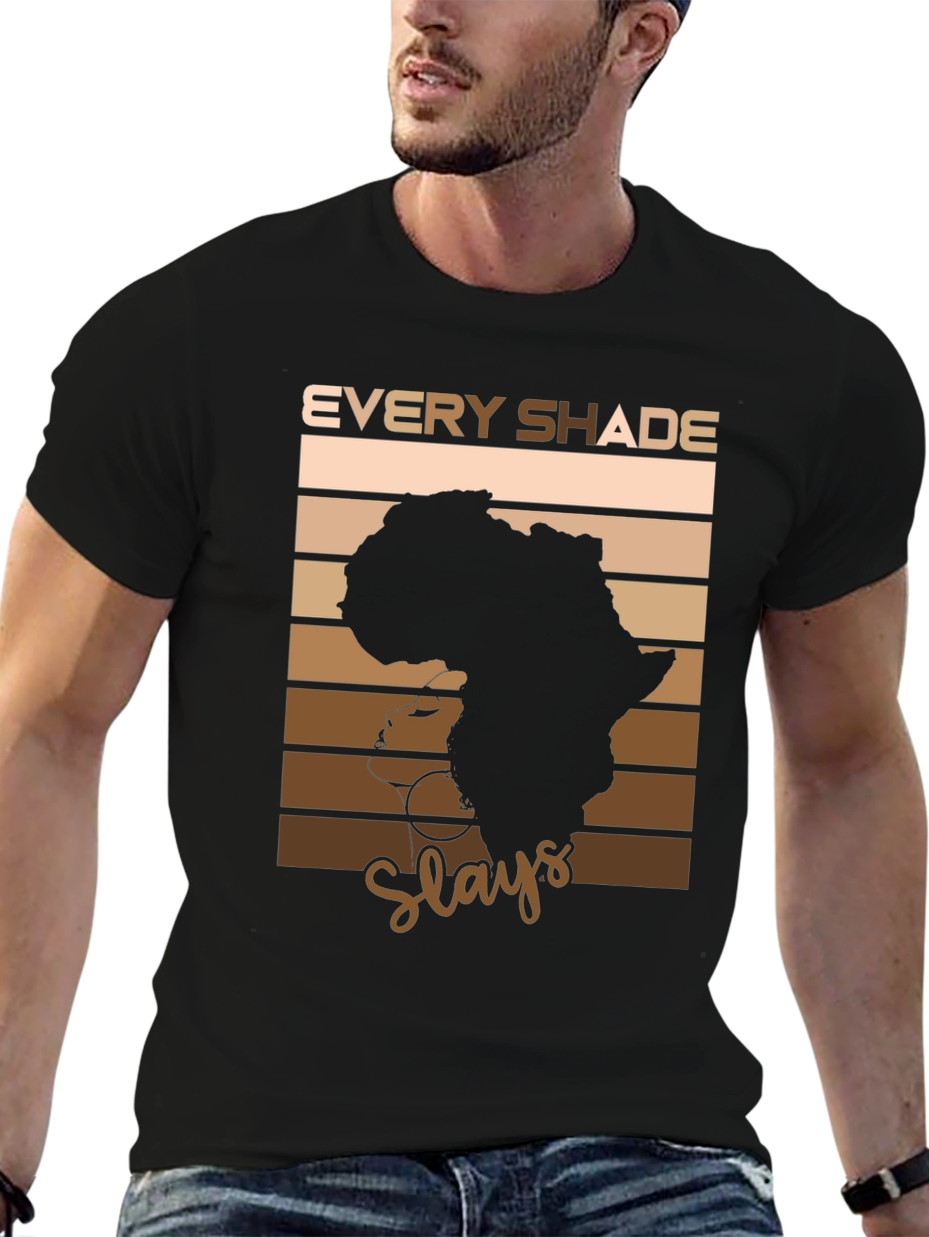 Black Every Shade Slays T-Shirt - African Pride view 6