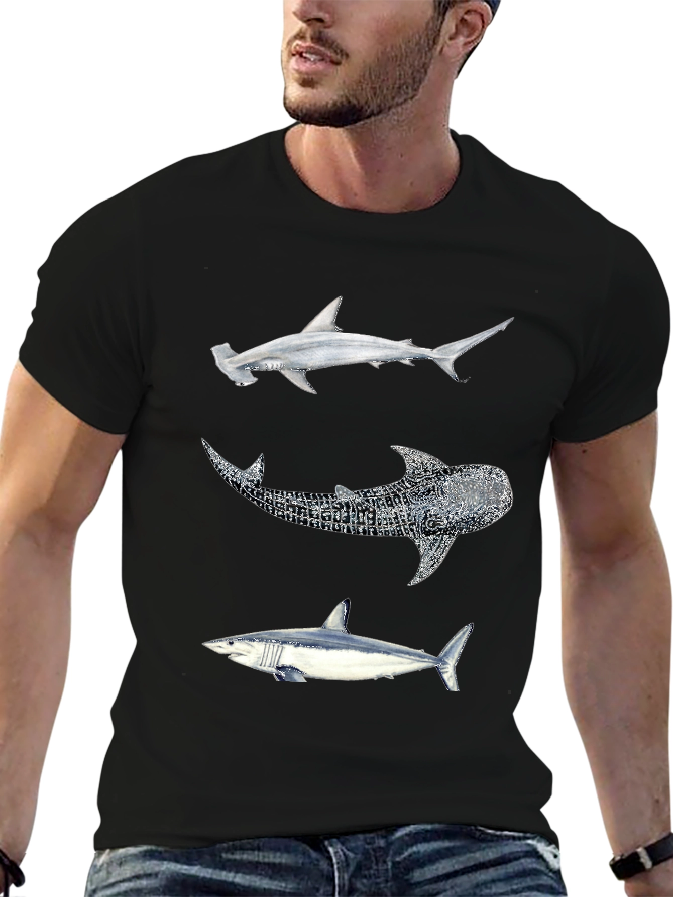 Black Shark Trio Black T-Shirt view 6