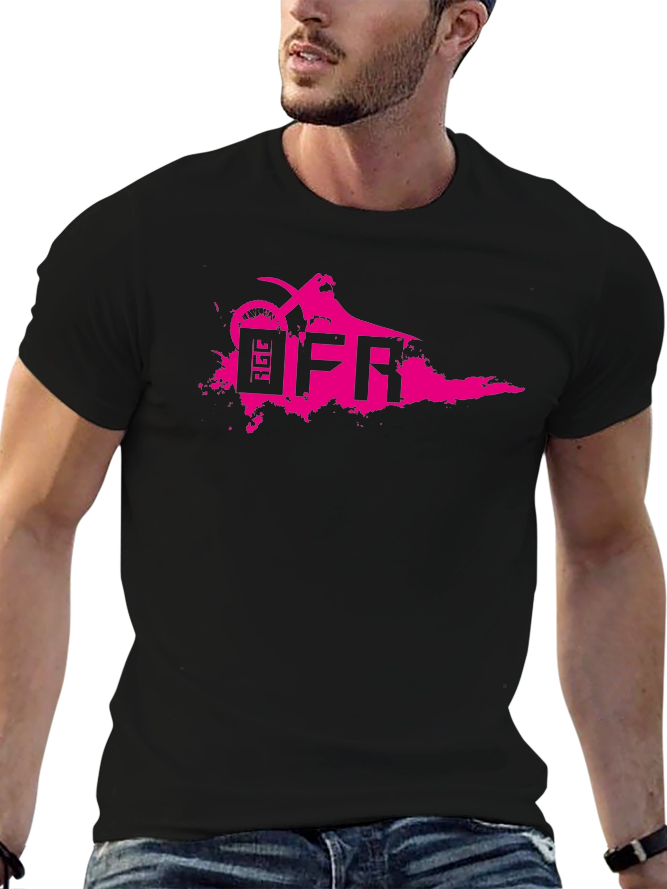 Black Black OFR Dirt Bike T-Shirt - Bold Graphic Tee view 6