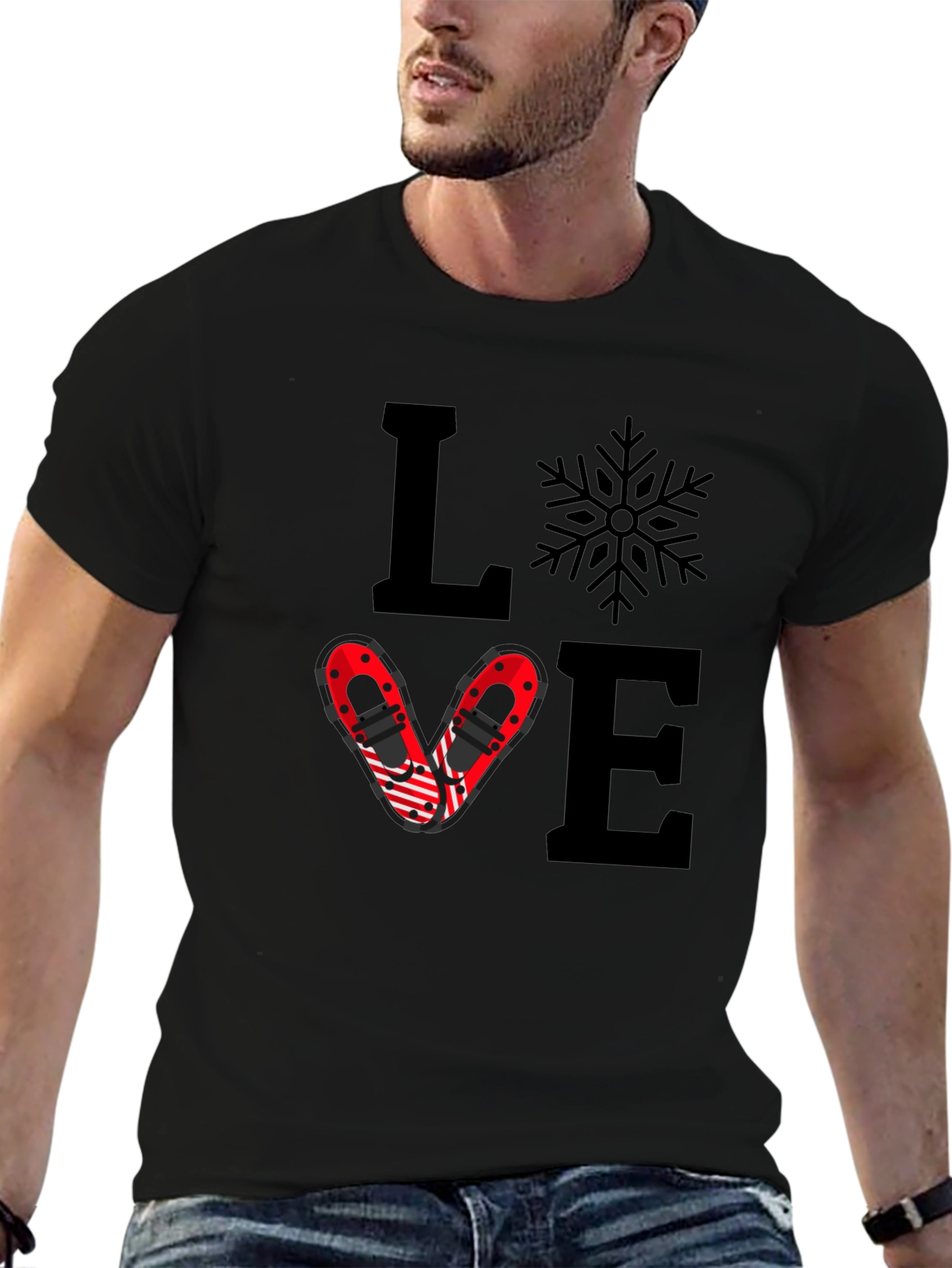 Love Snowshoeing Graphic Tee - Black - 6