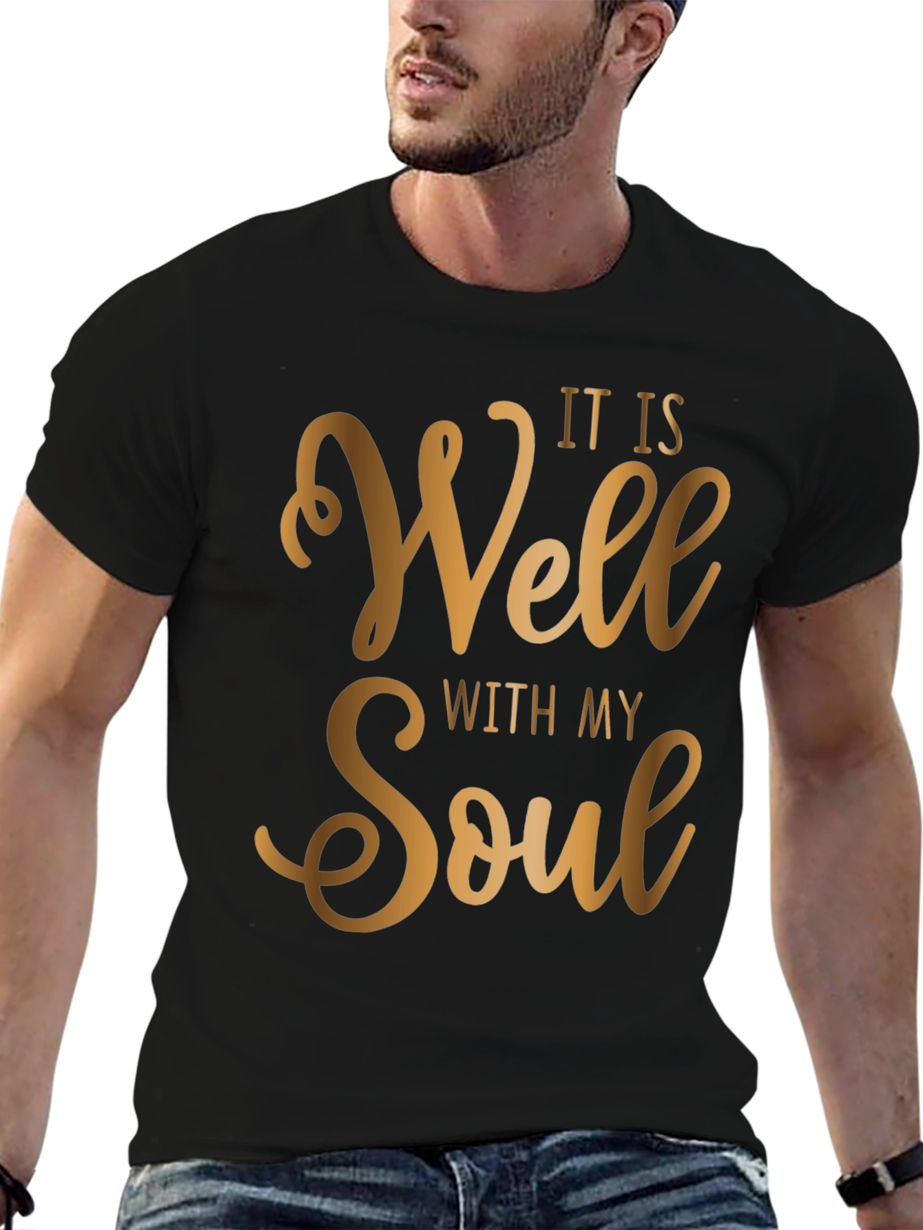 Black It is Well With My Soul T-Shirt view 6