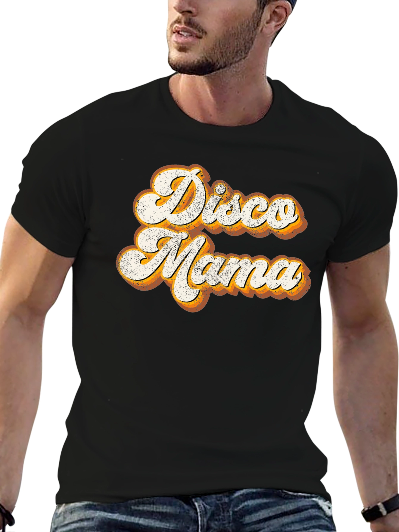 Black Disco Mama Retro T-Shirt view 6