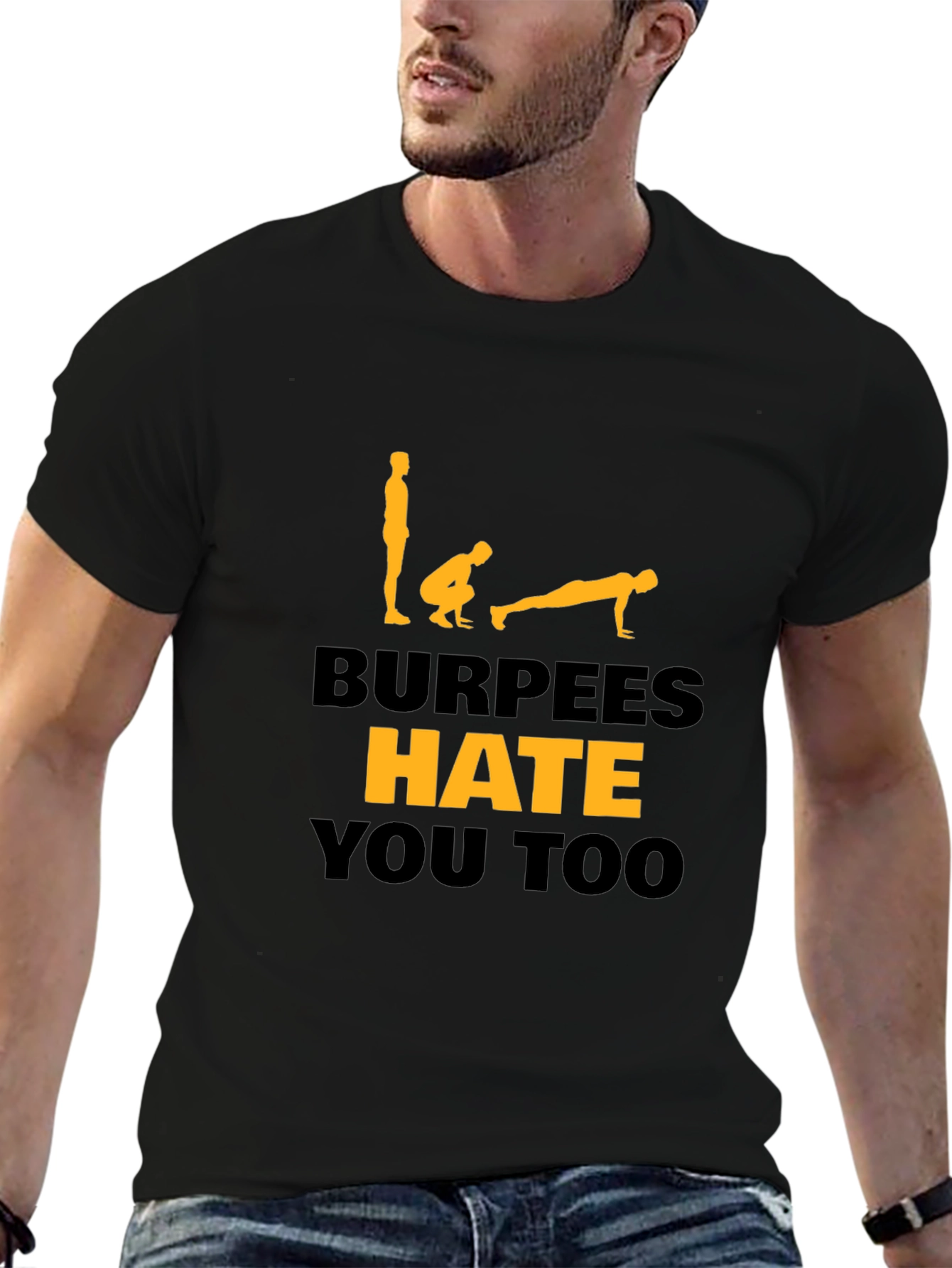 Black Burpees Hate You Too T-Shirt view 6