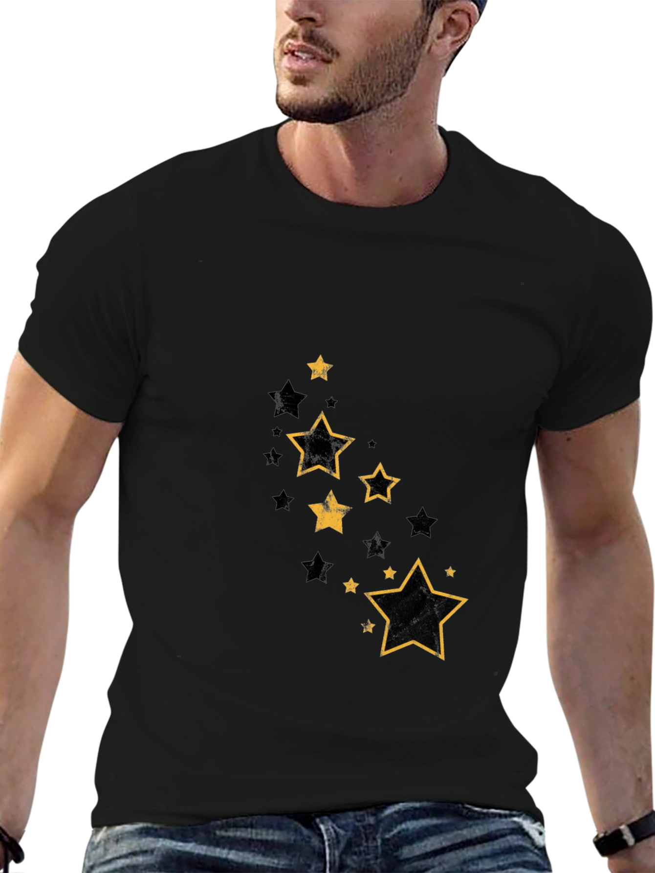 Black Star Graphic Black T-Shirt view 6