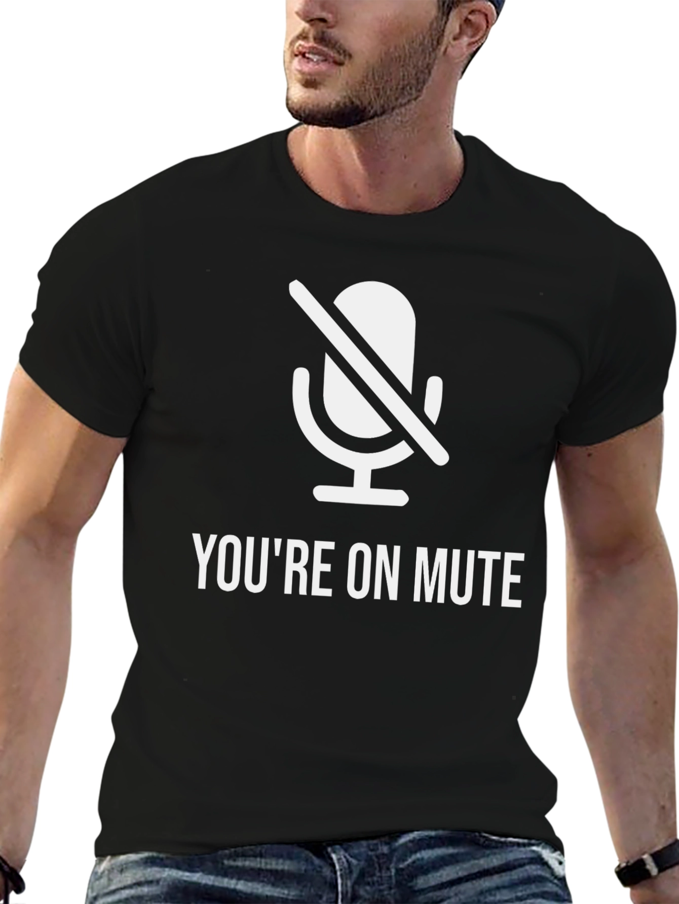 Black You're On Mute T-Shirt - Funny Conference Call Tee view 6