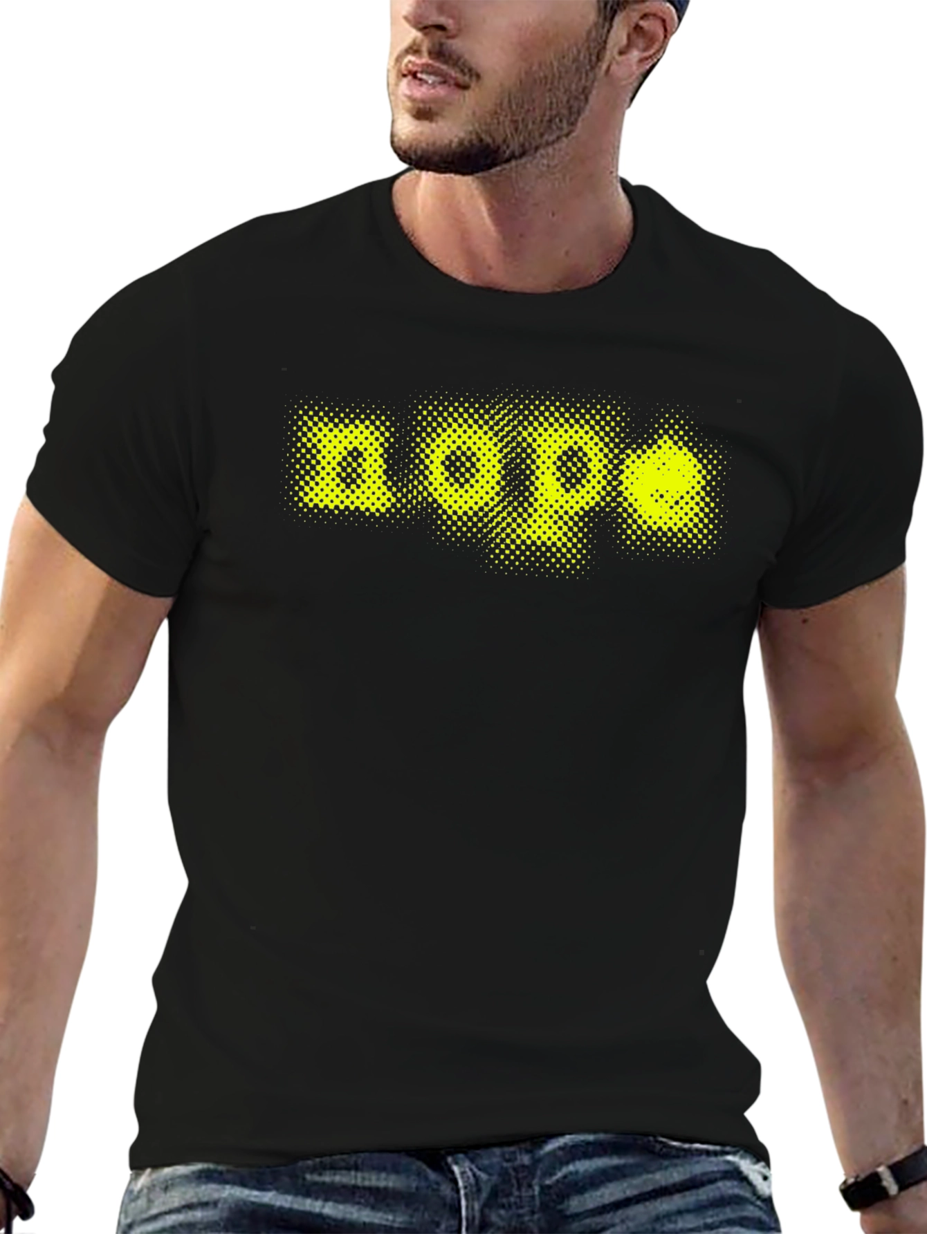 Black Nope Graphic Print T-Shirt - Casual Black Tee view 6