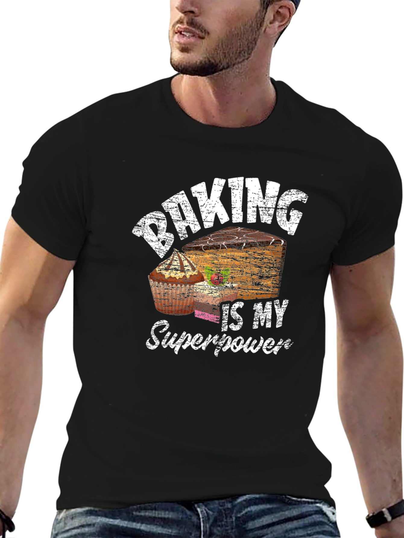 Black Baking is my Superpower T-Shirt view 6