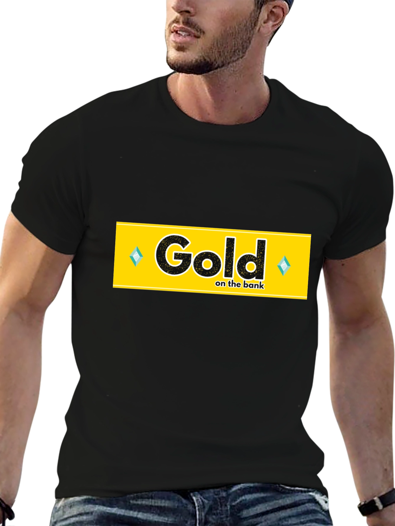 Black Gold on the Bank T-Shirt - Black view 6
