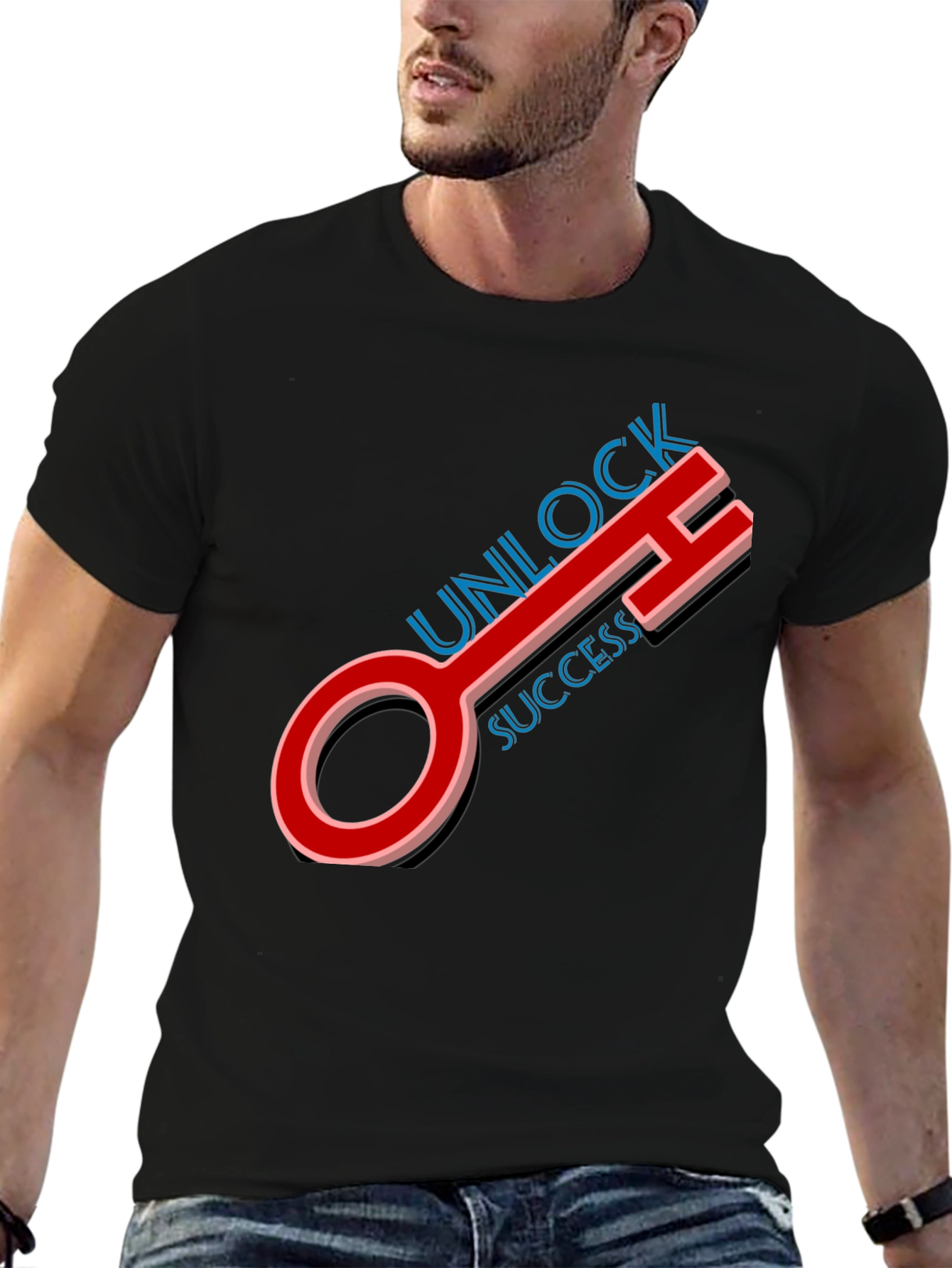 Black Unlock Success Graphic Tee - Black view 6