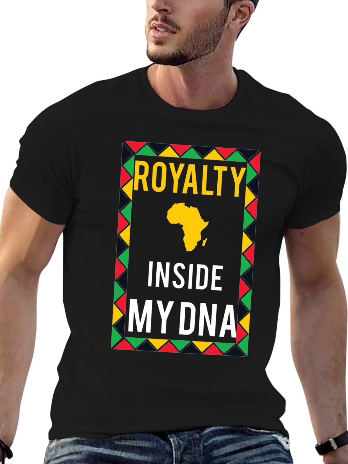 Black Royalty Inside My DNA Africa T-Shirt view 6