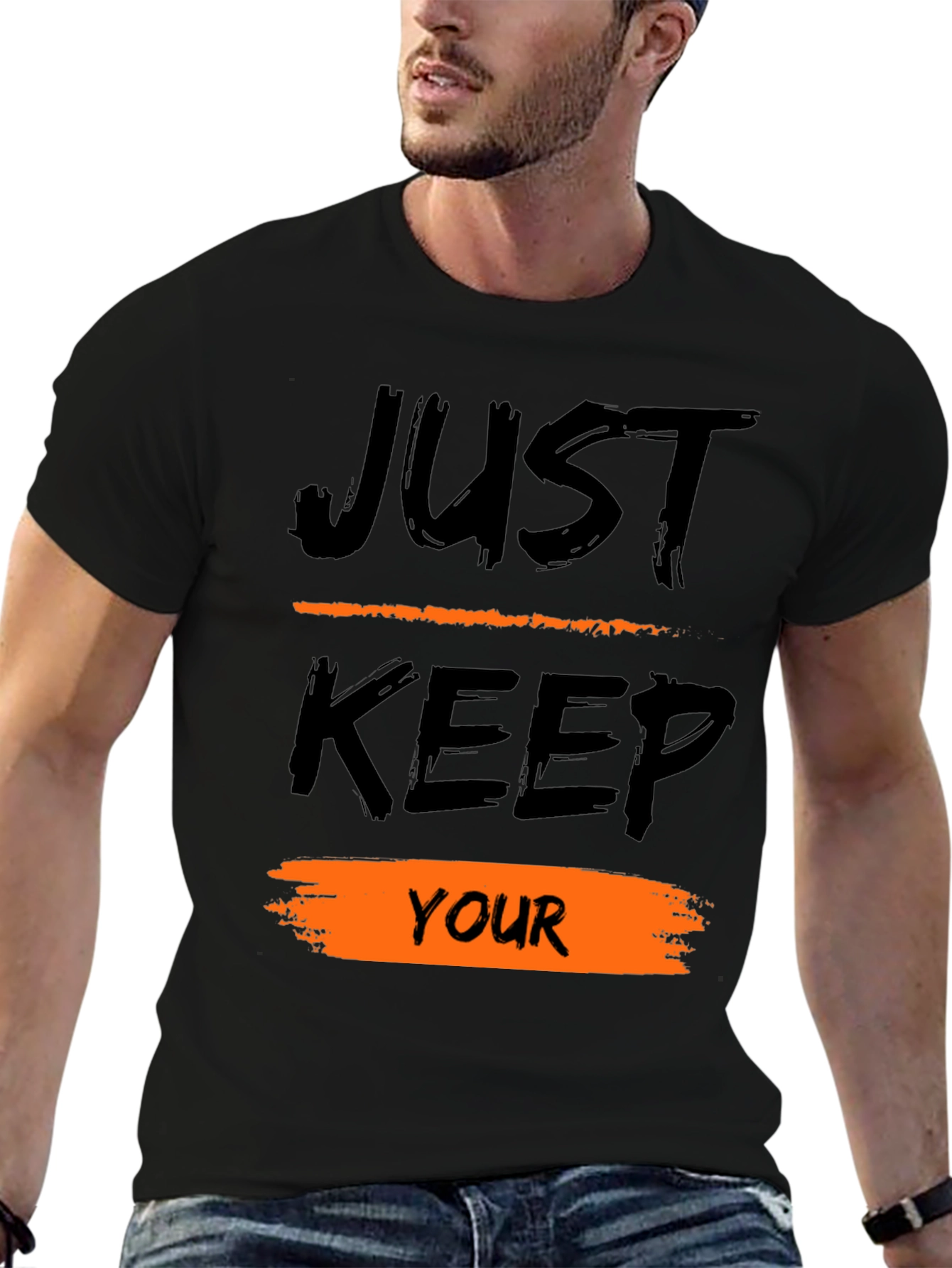 Black Just Keep Your T-Shirt view 6