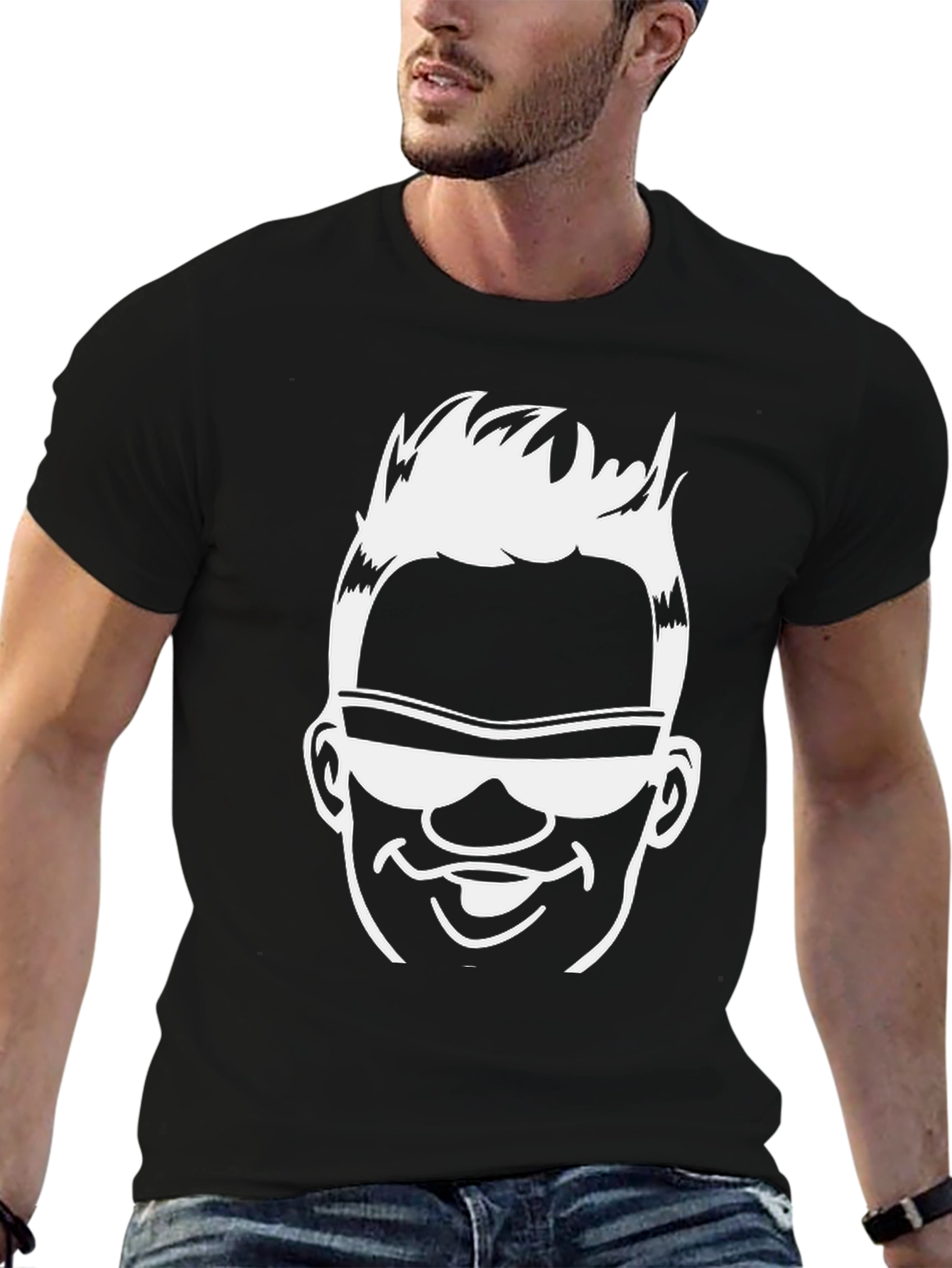 Black Cool Shades Graphic Tee - Black view 6