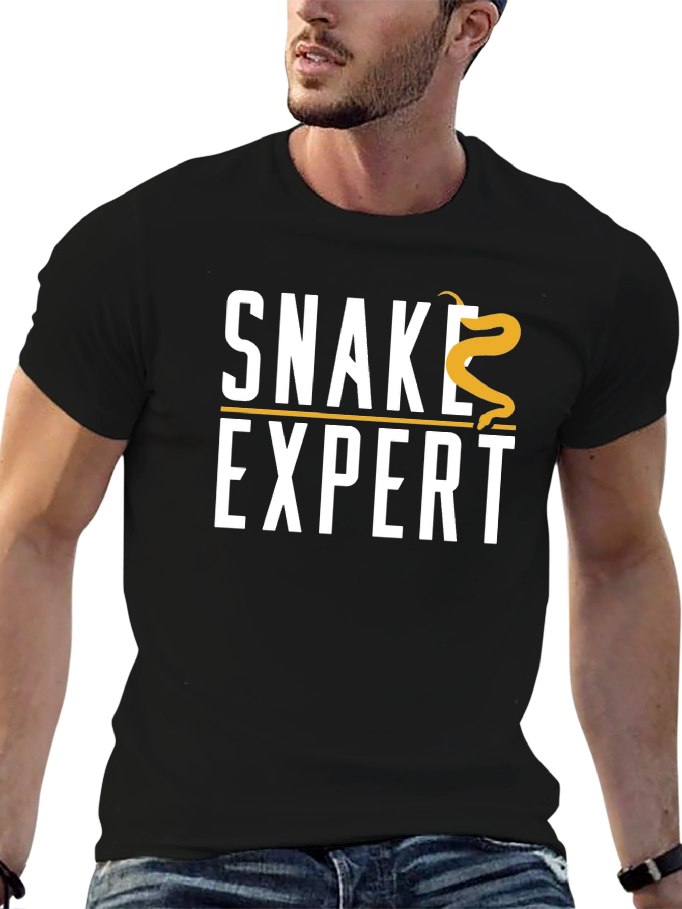 Black Snake Expert T-Shirt - Novelty Reptile Lover Tee view 6