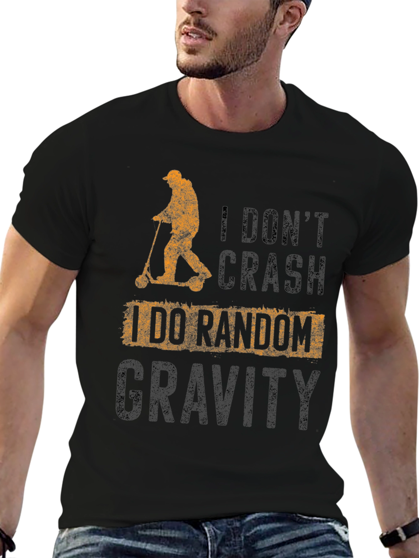 Black Random Gravity T-Shirt view 6