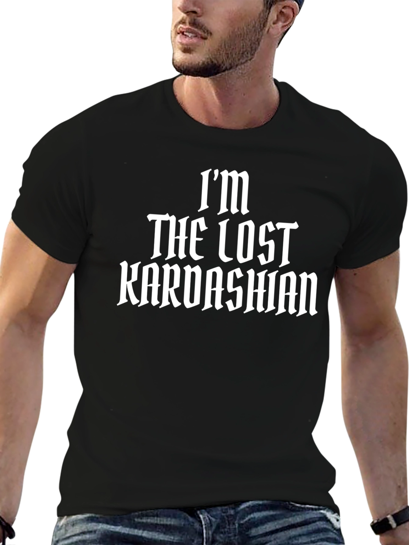 Black The Lost Kardashian Tee - Funny Statement Shirt view 6