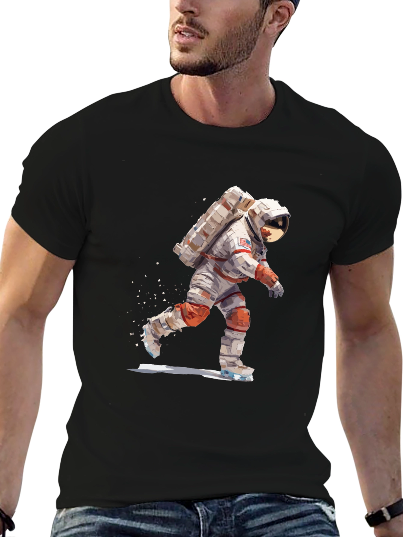 Black Astronaut Graphic Tee - Explore in Style view 6