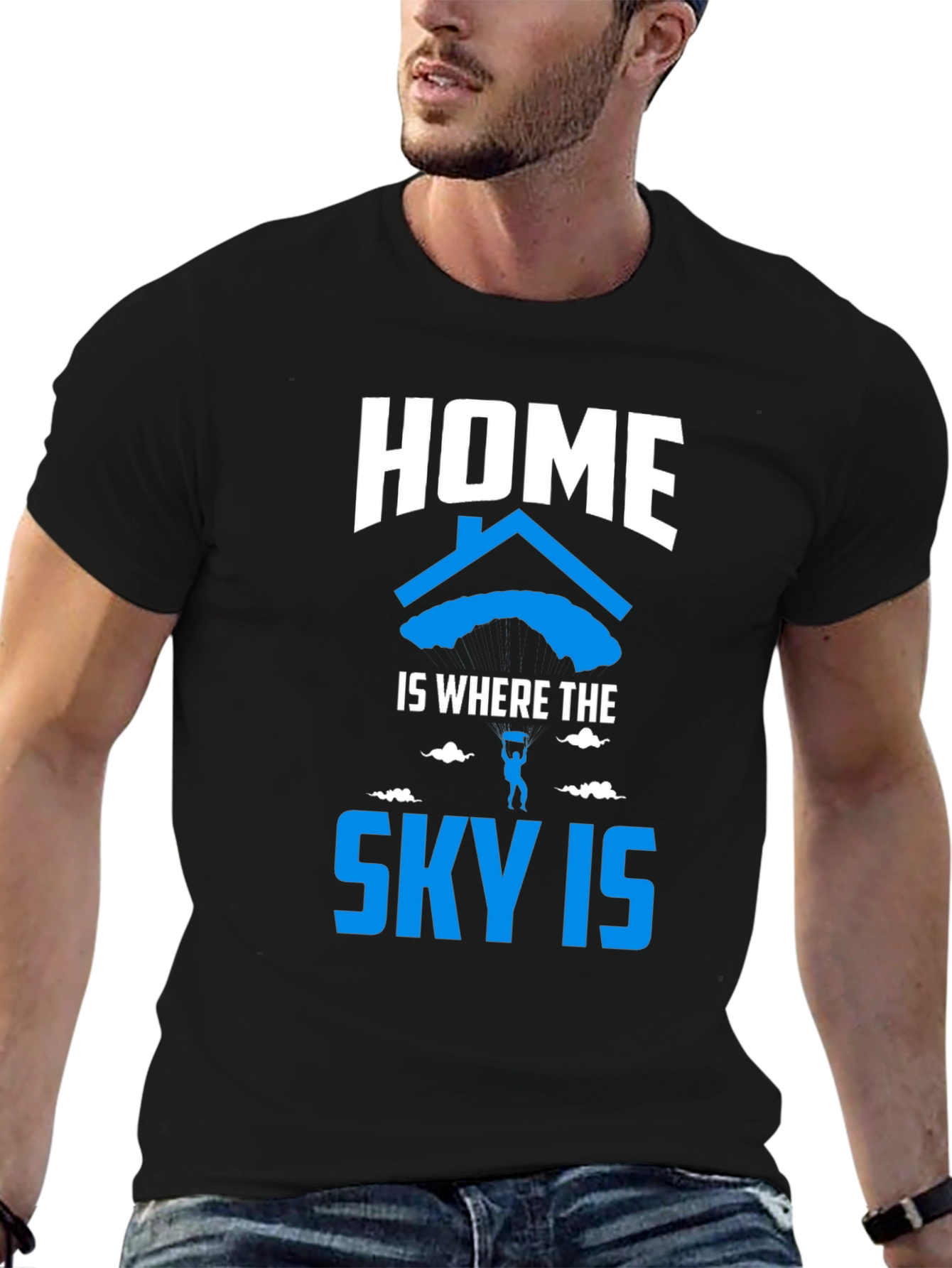 Black Home is Where the Sky Is T-Shirt view 6