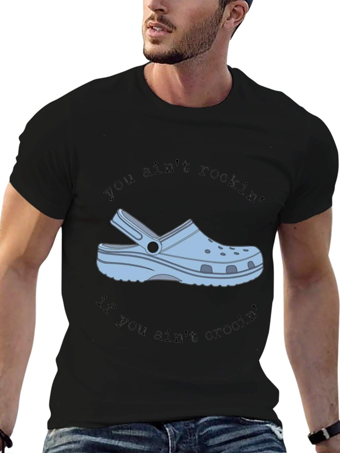 Black Crocin' T-Shirt - Rock This Cool Tee! view 6