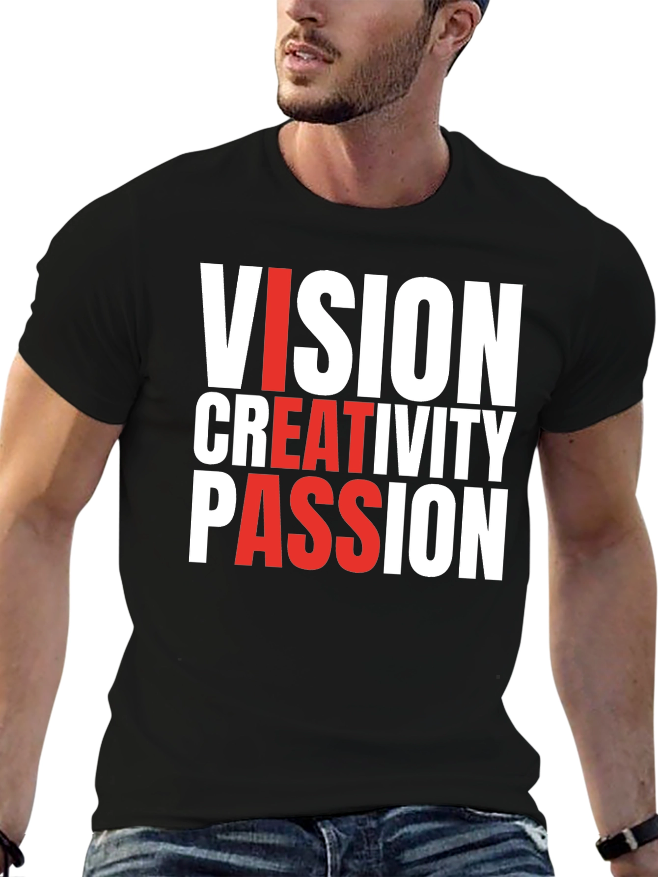 Black Vision Creativity Passion T-Shirt view 6