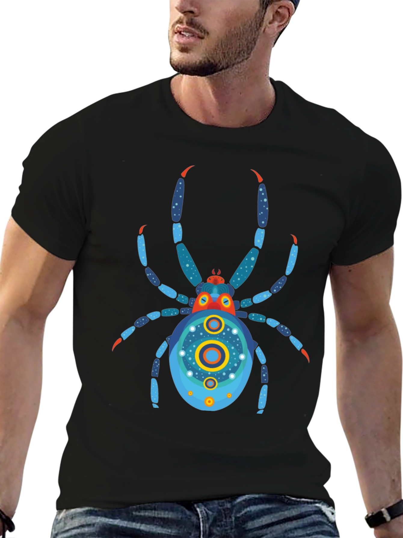 Black Spider Graphic T-Shirt view 6