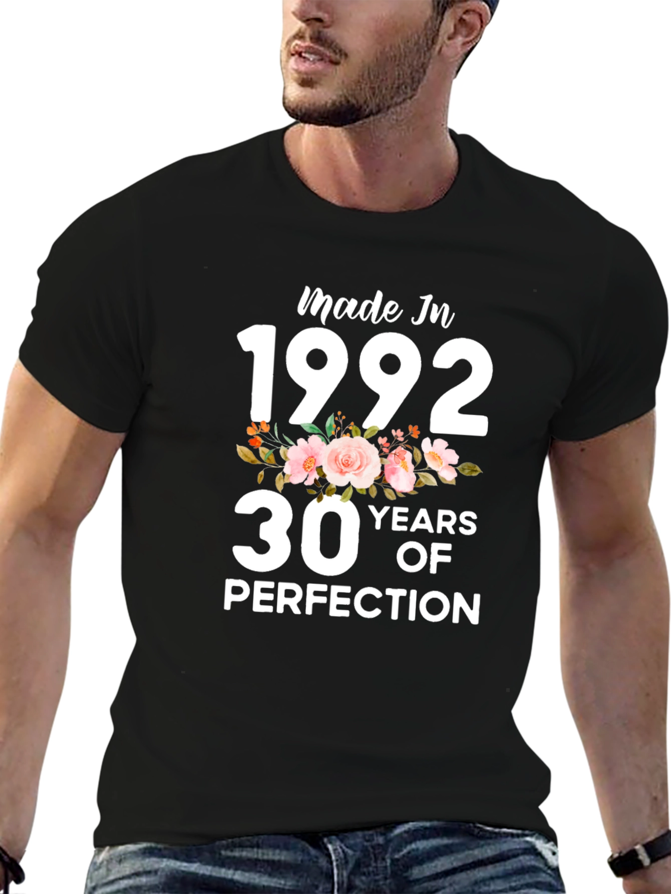 Black Made In 1992 30 Years of Perfection T-Shirt view 6