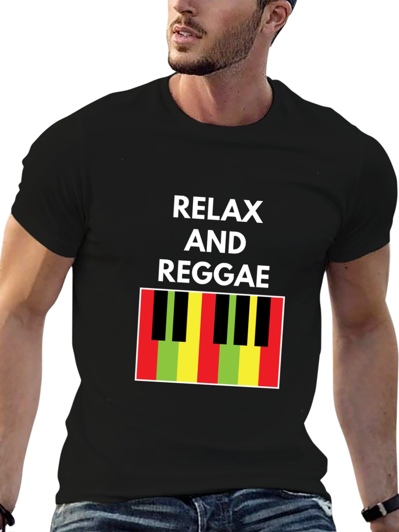 Black Relax and Reggae T-Shirt view 6
