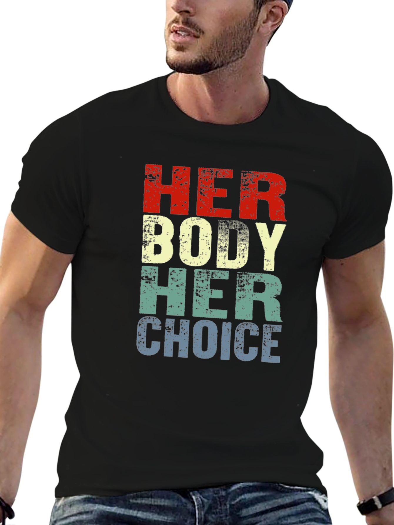 Her Body Her Choice T-Shirt Pro Choice Feminist Tee - 6