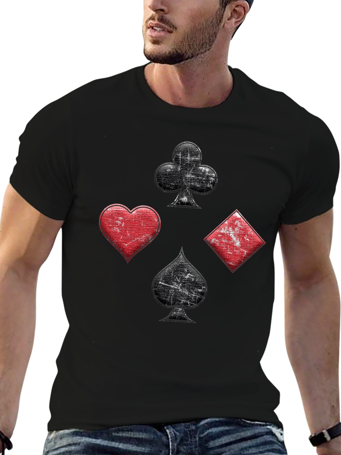 Suits T-Shirt - Poker Cards Ace Design - 6