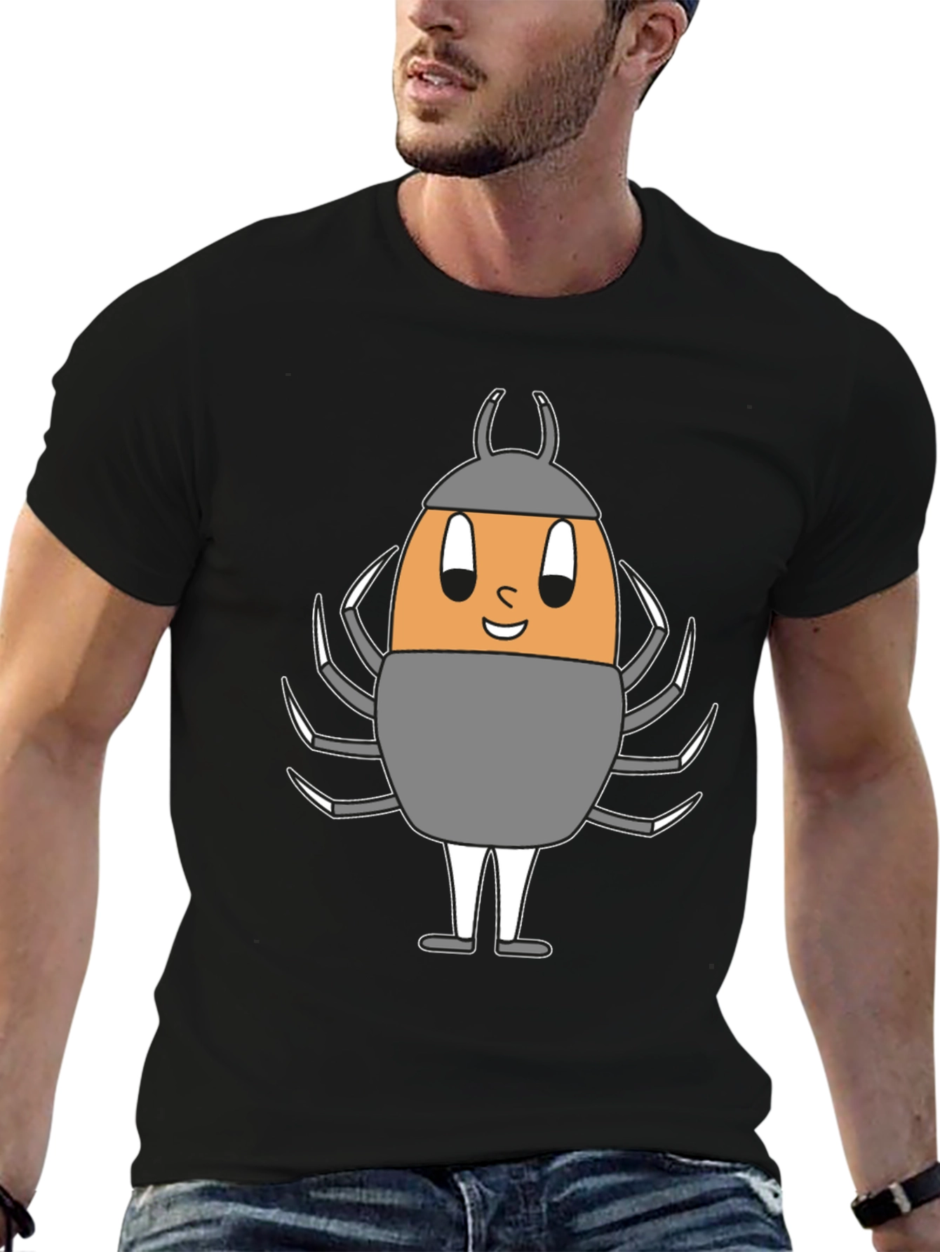 Black Egg-cellent Bug Graphic Tee - Fun & Unique Design view 6