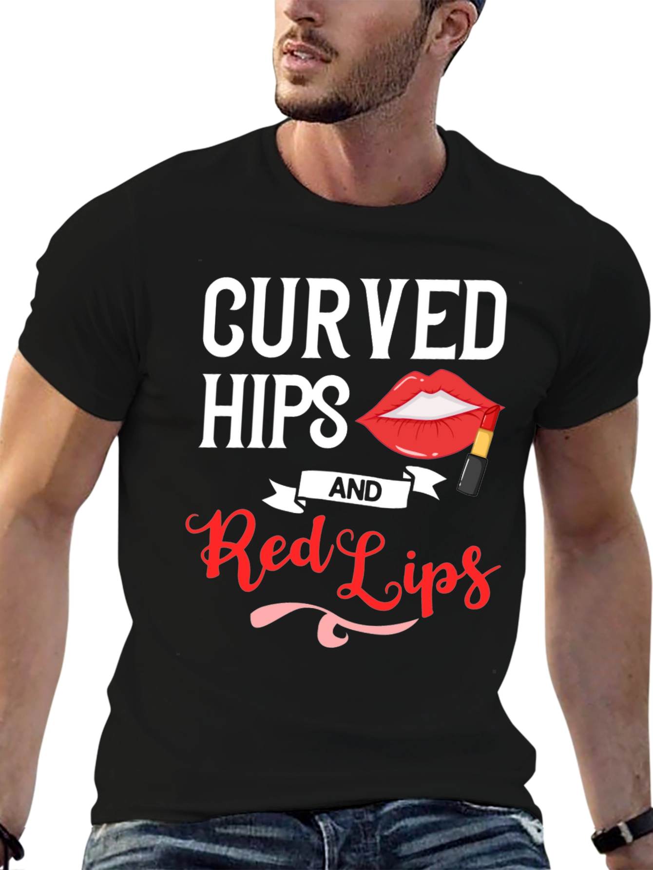 Curved Hips & Red Lips Graphic Tee - Unisex - 6