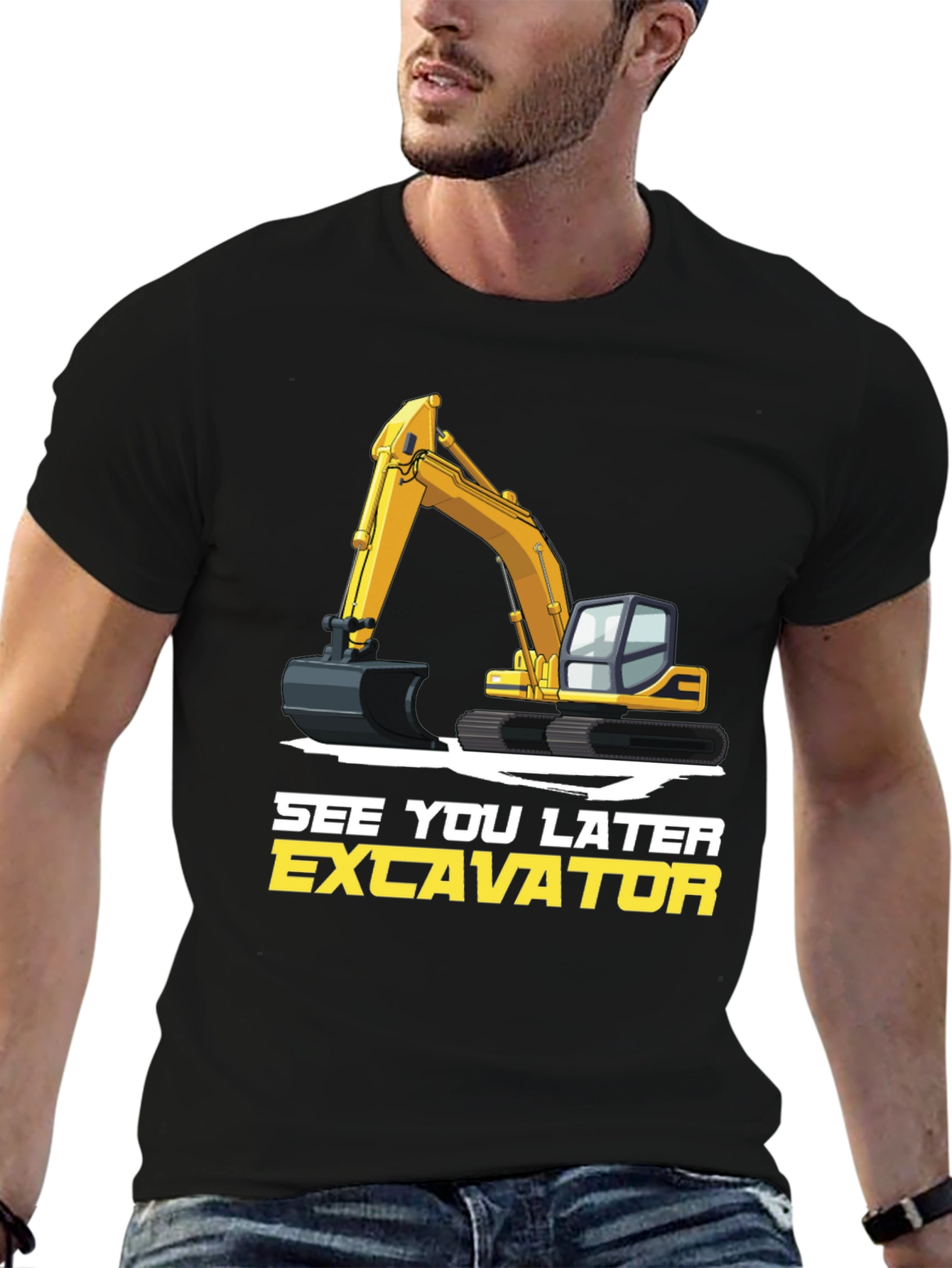 See You Later Excavator T-Shirt, Construction Vehicle Tee - 6