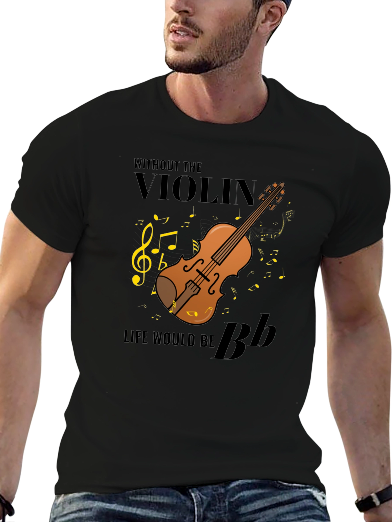 Black Violin Music T-Shirt - Life Without Music view 6