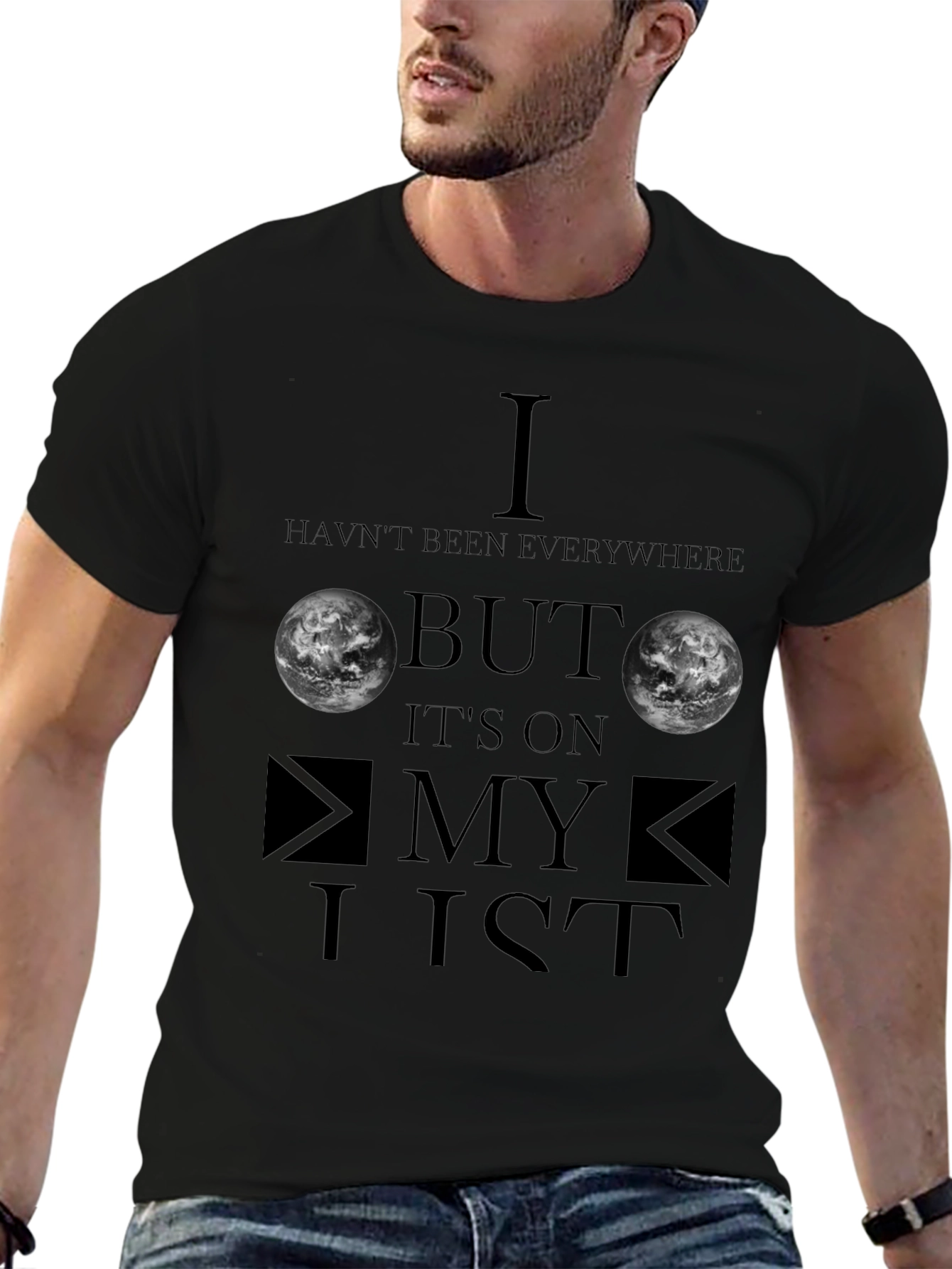 Black Travel T-Shirt - I Haven't Been Everywhere - Adventure Tee view 6