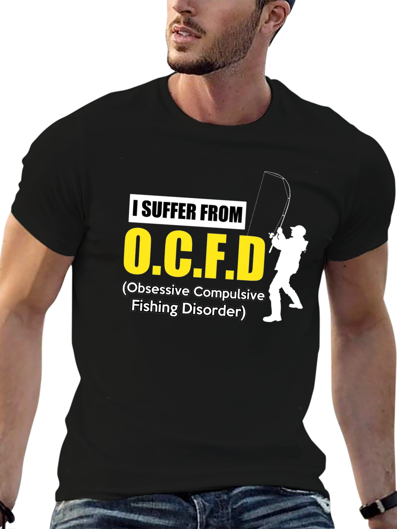 Black OCFD Fishing Disorder T-Shirt view 6