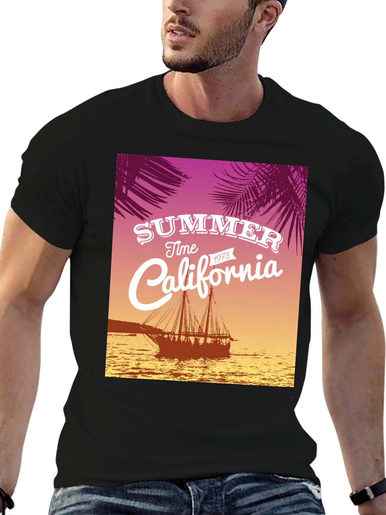Black Summer Time California Tee view 6