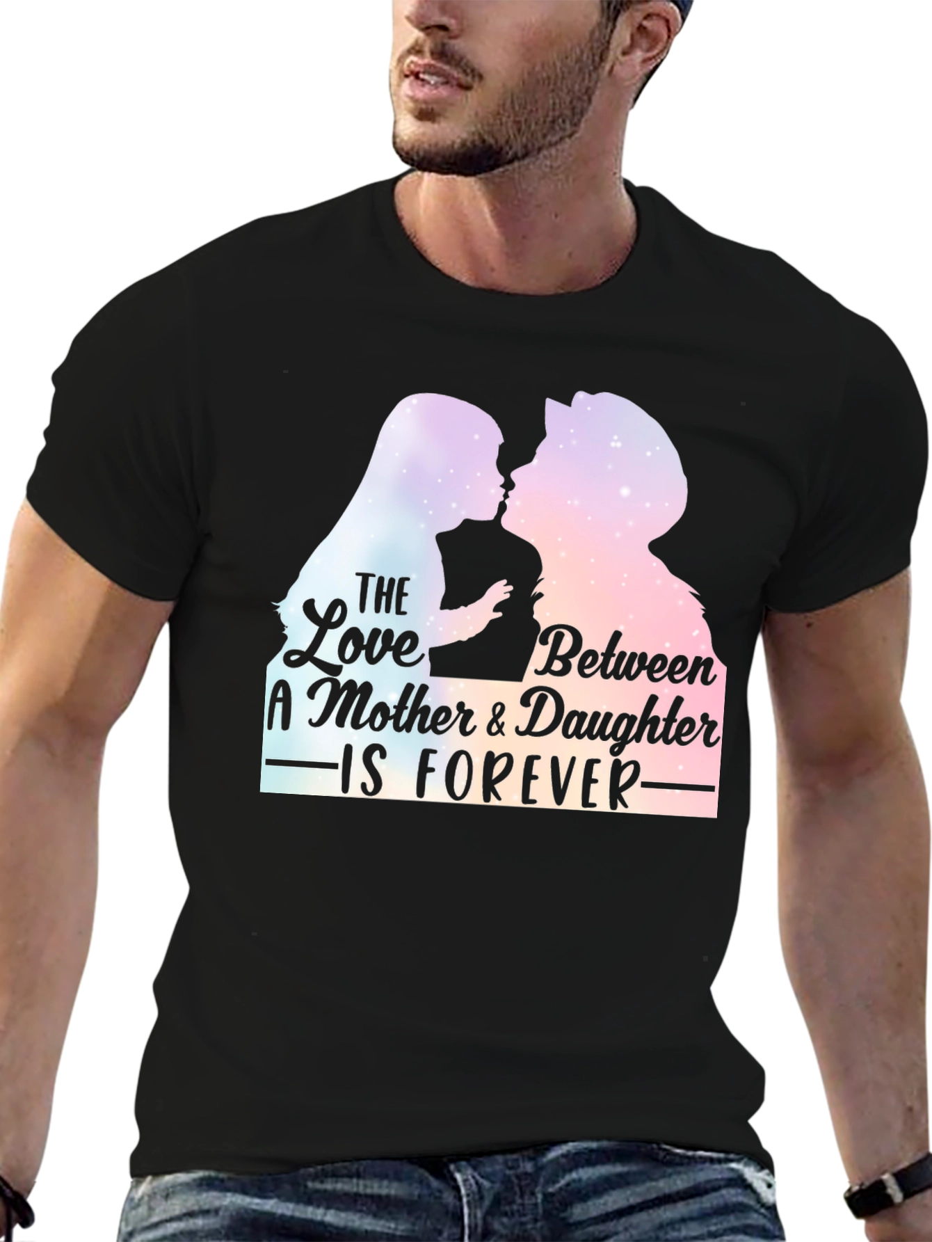Black Mother & Daughter Forever T-Shirt - Black view 6