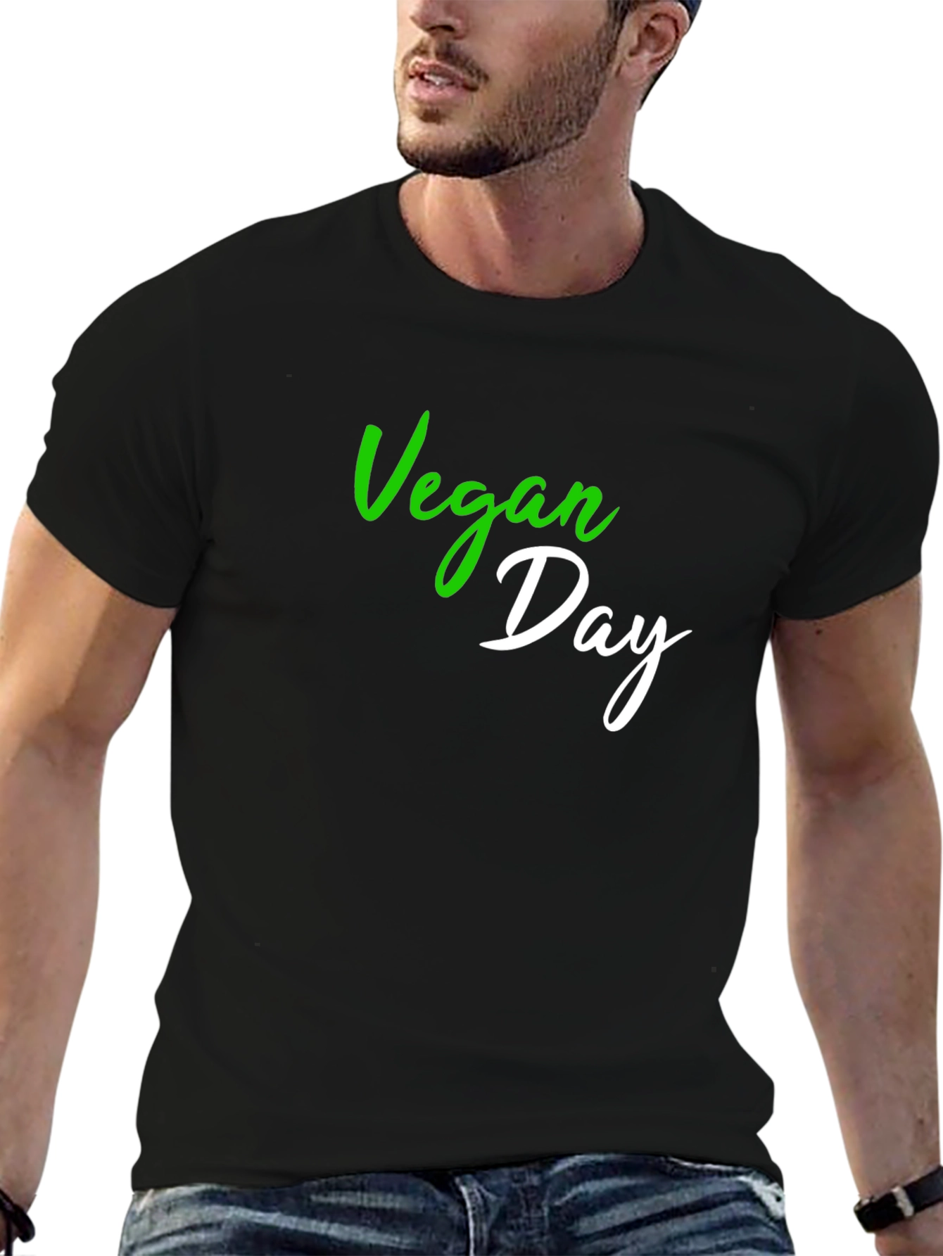 Vegan Day Black T-Shirt - Unisex - 6