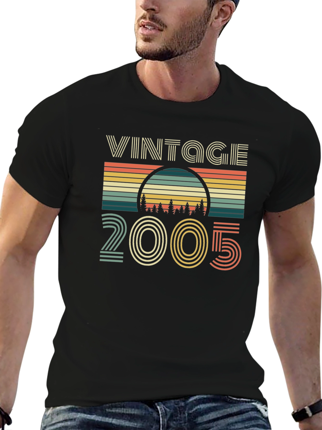 Black Vintage 2005 Sunset Graphic T-Shirt view 6