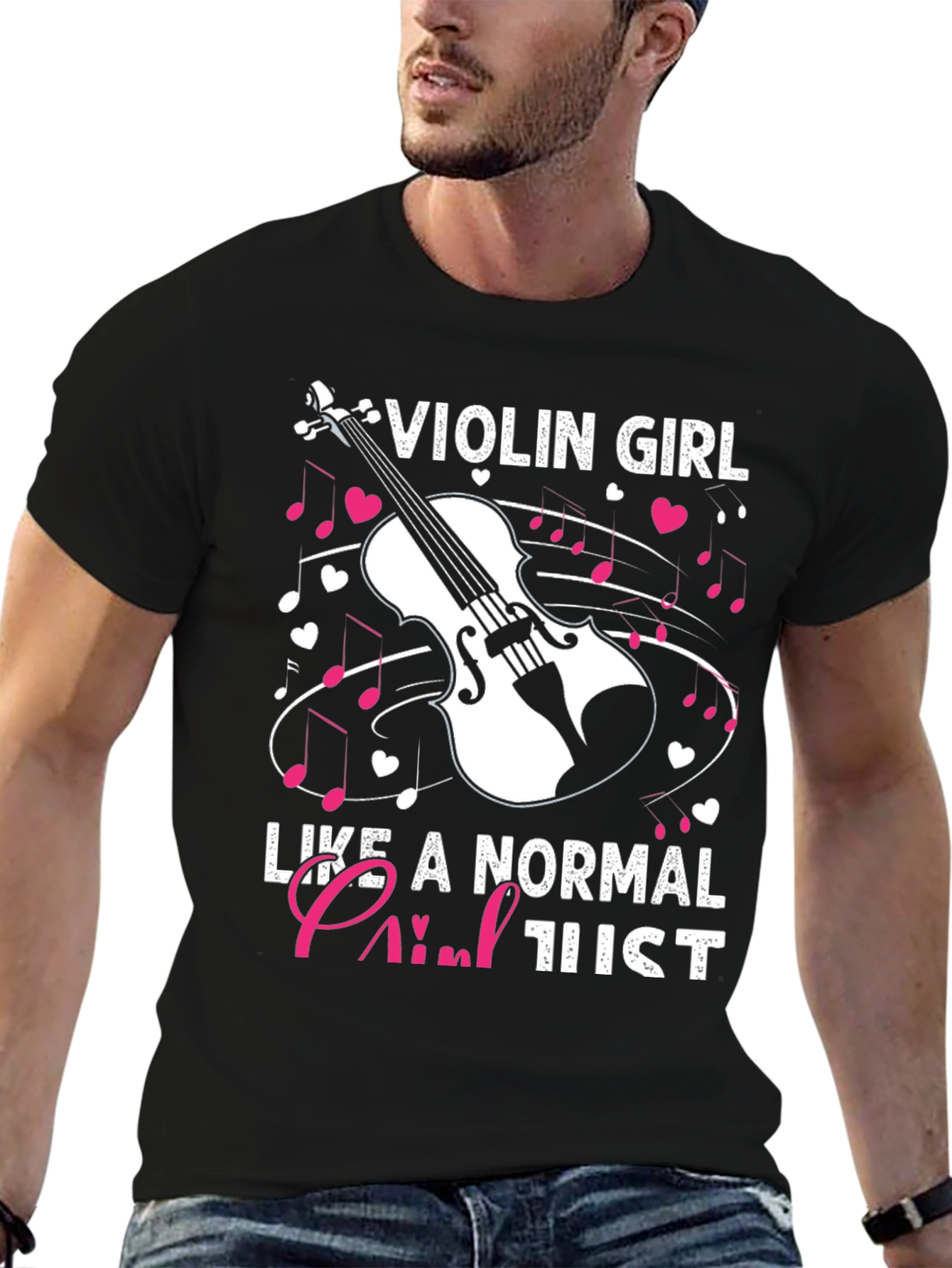 Black Violin Girl Like a Normal Girl T-Shirt view 6