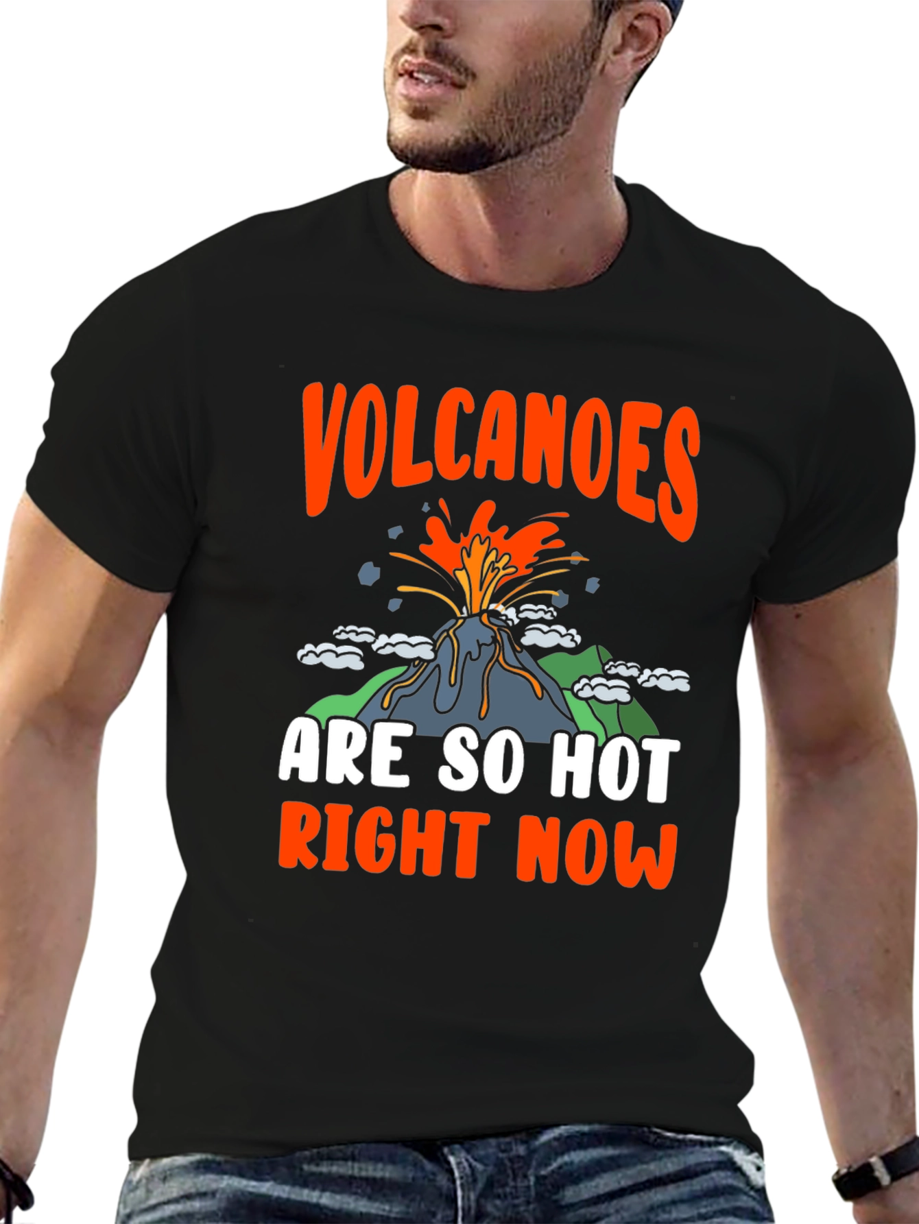 Black Volcanoes Are So Hot Right Now Graphic Tee view 6