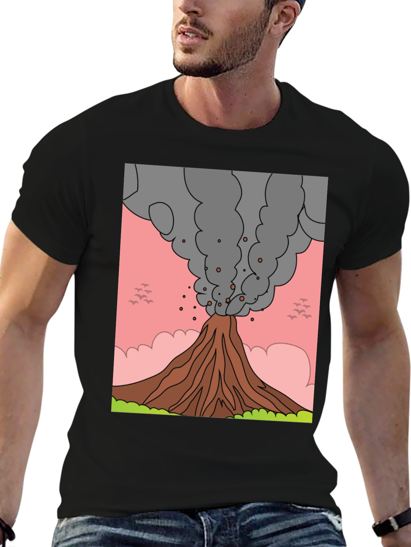 Black Volcano Graphic Tee - Erupting Style! view 6