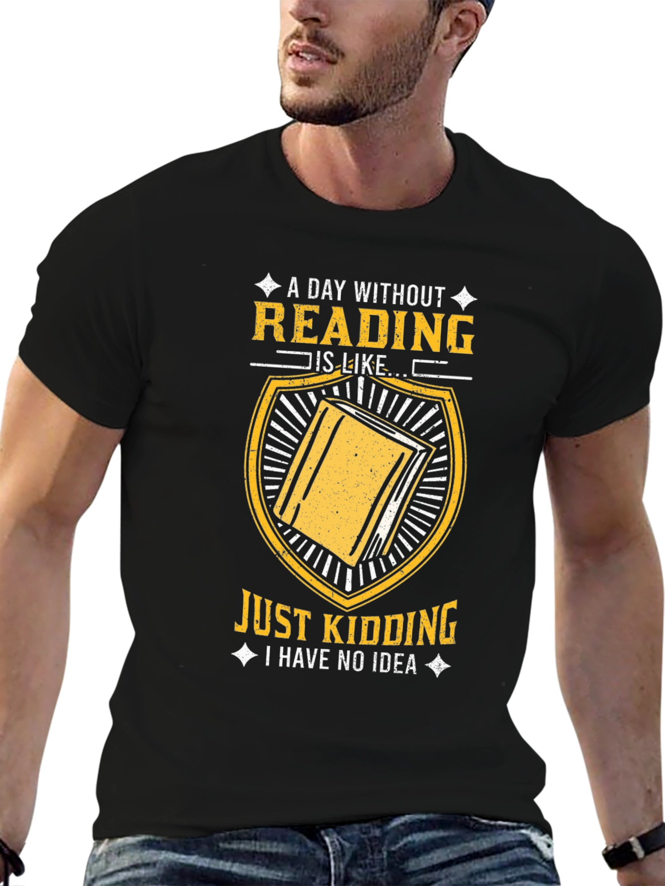Black Funny Reading T-Shirt - Book Lover Gift view 6