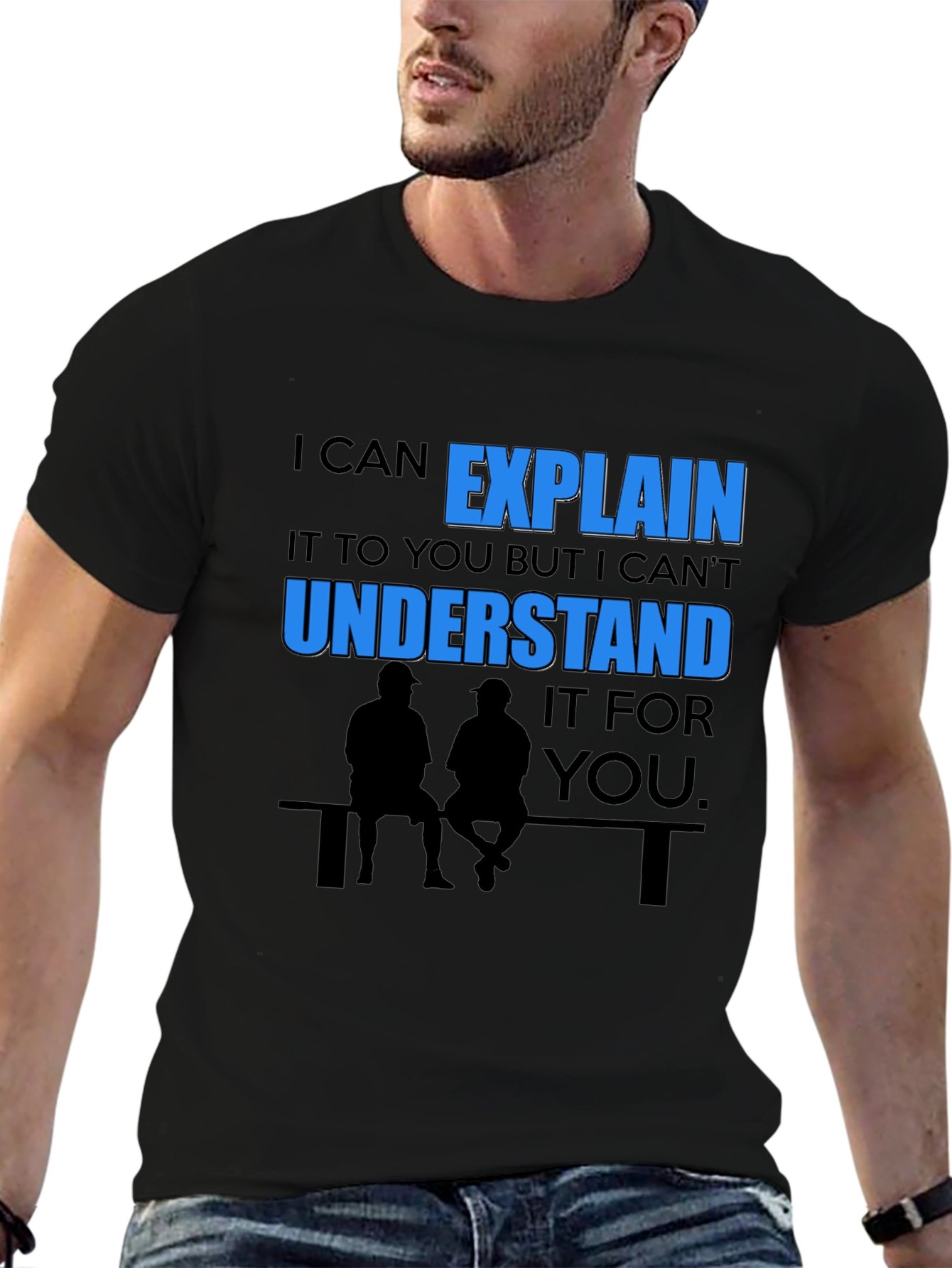 Black Explain, Understand Graphic Tee view 6