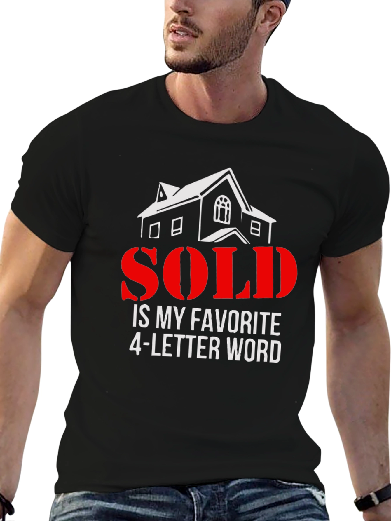 Black SOLD is My Favorite 4 Letter Word T-Shirt view 6