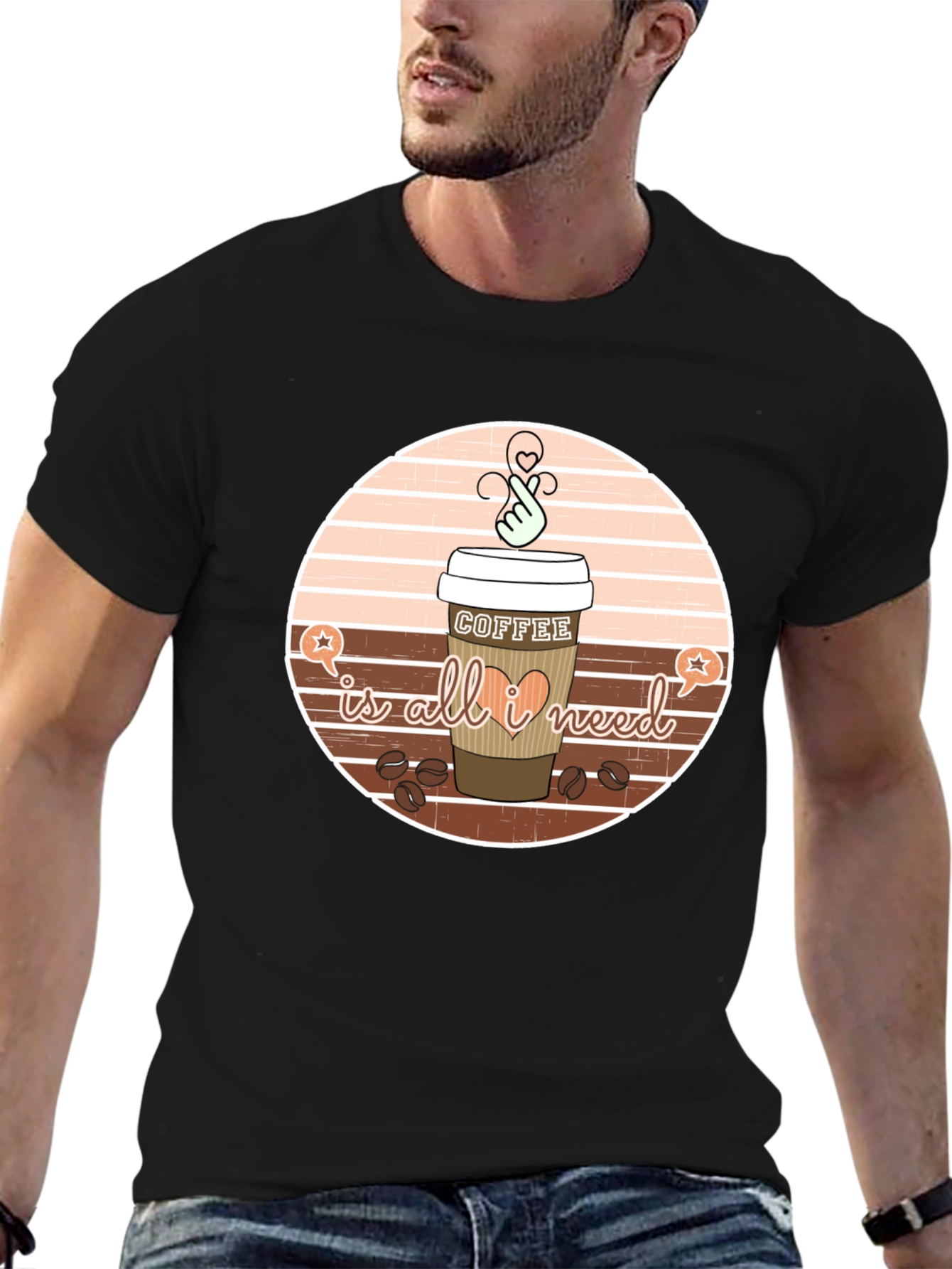 Black Coffee is All I Need Graphic Tee view 6